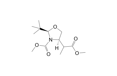 (R)-Methyl 2-[2'-(t-butyl)-3'-methoxycarbonyl-oxazolidine-4'-yl]-propanoate