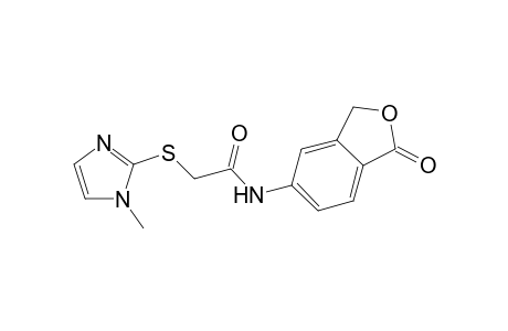 2-[(1-methyl-1H-imidazol-2-yl)sulfanyl]-N-(1-oxo-1,3-dihydro-2-benzofuran-5-yl)acetamide