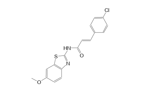 (2E)-3-(4-chlorophenyl)-N-(6-methoxy-1,3-benzothiazol-2-yl)-2-propenamide