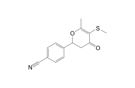 6-Methyl-5-methylthio-2-(4-cyanophenyl)-2,3-dihydro-4-pyrone
