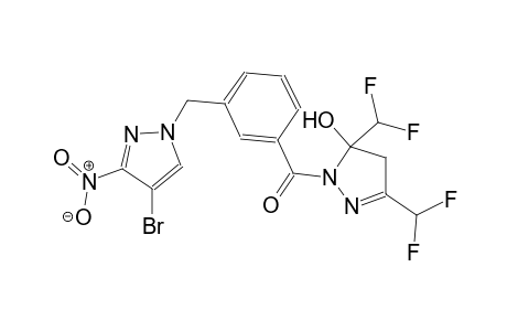 1-{3-[(4-bromo-3-nitro-1H-pyrazol-1-yl)methyl]benzoyl}-3,5-bis(difluoromethyl)-4,5-dihydro-1H-pyrazol-5-ol