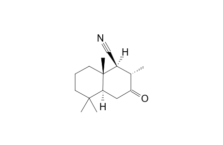 (1S,4aS,8aS)-2,5,5,8a-Tetramethyl-1-cyano-(perhydro)naphthalen-3-one