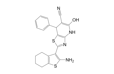 2-(2-Amino-4,5,6,7-tetrahydrobenzo[b]thiophen-3-yl)-5-hydroxy-7-phenyl-4,7-dihydrothiazolo[4,5-b]pyridine-6-carbonitrile