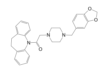 1-(5,6-dihydrobenzo[b][1]benzazepin-11-yl)-2-(4-piperonylpiperazino)ethanone
