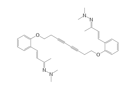 N-[(E)-[(E)-3-[2-[8-[2-[(E,3E)-3-(dimethylhydrazono)but-1-enyl]phenoxy]octa-3,5-diynoxy]phenyl]-1-methyl-prop-2-enylidene]amino]-N-methyl-methanamine