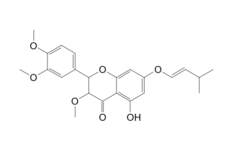 4H-1-Benzopyran-4-one, 2-(3,4-dimethoxyphenyl)-2,3-dihydro-5-hydroxy-3-methoxy-7-[(3-methyl-1-butenyl)oxy]-