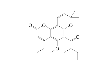 5-Methoxy-8,8-dimethyl-6-(2-methylbutanoyl)-4-propyl-2H,8H-benzo[1,2-b:3,4-b']dipyran-2-one