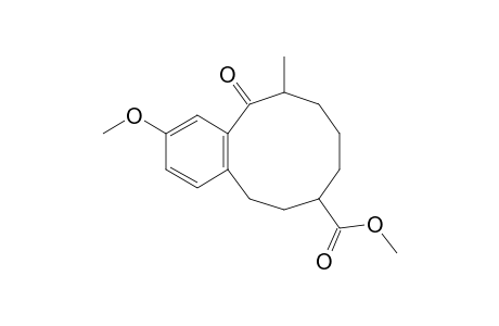 7-Benzocyclodecenecarboxylic acid, 5,6,7,8,9,10,11,12-octahydro-2-methoxy-11-methyl-12-oxo-, methyl ester