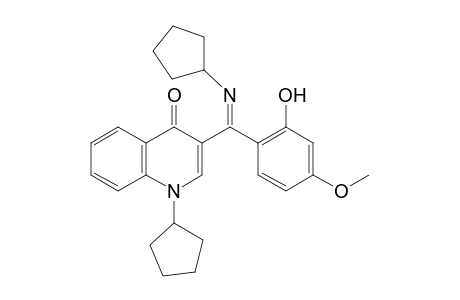 (Z)-1-cyclopentyl-3-((cyclopentylimino)(2-hydroxy-4-methoxyphenyl)methyl)quinolin-4(1H)-one