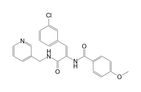 N-((E)-2-(3-chlorophenyl)-1-{[(3-pyridinylmethyl)amino]carbonyl}ethenyl)-4-methoxybenzamide
