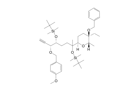 (3R,4R,7S)-7-[(2R,5R,6S)-5-benzyloxy-5-ethyl-6-methyltetrahydropyran-2-yl]-4,7-bis(tert-butyldimethylsilyloxy)-3-(4-methoxybenzyloxy)oct-1-yne