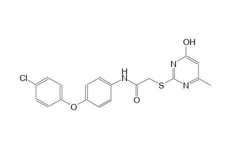 N-[4-(4-chloranylphenoxy)phenyl]-2-[(6-methyl-4-oxidanylidene-1H-pyrimidin-2-yl)sulfanyl]ethanamide