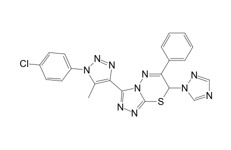 3-(1-(p-chlorophenyl)-5-methyl-1H-1,2,3-triazol-4-yl)-6-phenyl-7-(1H-1,2,4-triazol-1-yl)-7H-[1,2,4]triazolo[3,4-b][1,3,4]thiadiazine