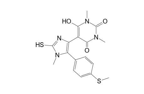 6-Hydroxy-5-[1-methyl-5-(4-methylsulfanylphenyl)-2-sulfanyl-1H-imidazol-4-yl]-1,3-dimethylpyrimidine-2,4(1H,3H)-dione