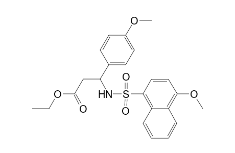 3-[(4-methoxy-1-naphthalenyl)sulfonylamino]-3-(4-methoxyphenyl)propanoic acid ethyl ester