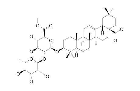 3-O-[(ALPHA-L-RHAMNOPYRANOSYL)-(1->2)]-[BETA-D-GLUCURONOPYRANOSYL-6-O-METHYLESTER]-OLEAN-12-ENE-28-OLIC-ACID