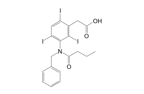 [3-(N-benzylbutyramido)-2,4,6-triiodophenyl]acetic acid