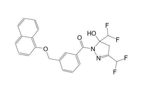 3,5-bis(difluoromethyl)-1-{3-[(1-naphthyloxy)methyl]benzoyl}-4,5-dihydro-1H-pyrazol-5-ol