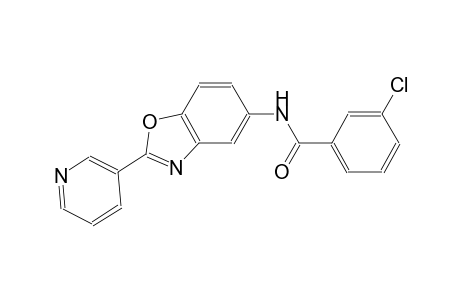 3-chloro-N-[2-(3-pyridinyl)-1,3-benzoxazol-5-yl]benzamide