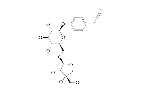 4-[.beta.-D-Apiofuranosyl- (1->6)-O-.beta.-D-glucopyranosyloxy]phenylacetonitrile