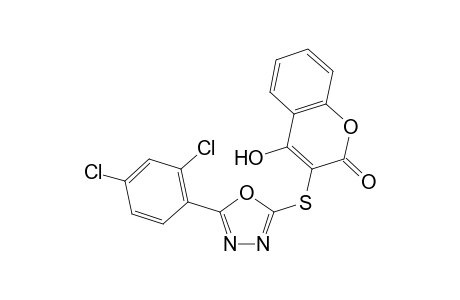 3-((5-(2,4-Dichlorophenyl)-1,3,4-oxadiazol-2-yl) thio)-4-hydroxy-2H-chromen-2-one