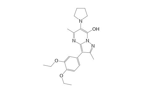 pyrazolo[1,5-a]pyrimidin-7-ol, 3-(3,4-diethoxyphenyl)-2,5-dimethyl-6-(1-pyrrolidinyl)-