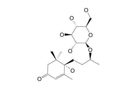 EG-1;ICARISIDE-B5;(6S,9S)-6,9-DIHYDROXYMEGASTIGMAN-4-EN-3-ONE-9-O-BETA-D-GLUCOPYRANOSIDE