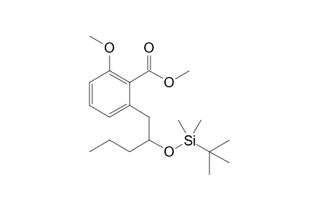 (+-)-Methyl 2-(2-tert-butyldimethylsilyloxypentyl)-6-methoxybenzoate