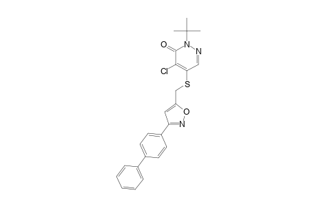 3(2H)-Pyridazinone, 5-[[(3-[1,1'-biphenyl]-4-yl-5-isoxazolyl)methyl]thio]-4-chloro-2-(1,1-dimethylethyl)-
