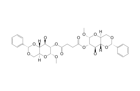 BIS-(METHYL-4,6-O-BENZYLIDENE-2-DEOXY-ALPHA-D-GLUCOPYRANOSID-2-YL)-BUTANEDIOATE