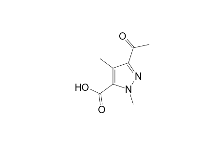 3-acetyl-1,4-dimethylpyrazole-5-carboxylic acid