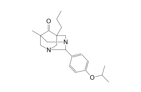 2-(4-isopropoxyphenyl)-5-methyl-7-propyl-1,3-diazatricyclo[3.3.1.1~3,7~]decan-6-one