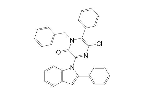 1-Benzyl-5-chloro-6-phenyl-3-(2-phenylindol-1-yl)pyrazin-2-one