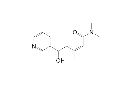 (Z)-5-Hydroxy-5-(3'-pyridyl)-3,N,N-trimethyl-2-pentenamide