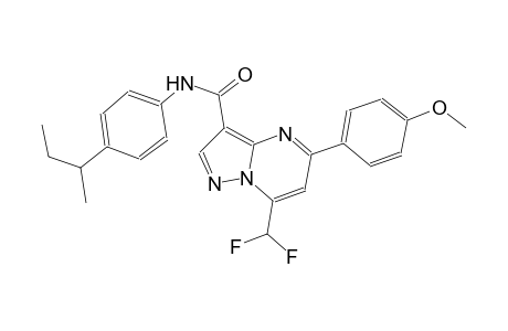 N-(4-sec-butylphenyl)-7-(difluoromethyl)-5-(4-methoxyphenyl)pyrazolo[1,5-a]pyrimidine-3-carboxamide