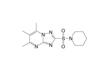 5,6,7-trimethyl-2-(1-piperidylsulfonyl)-[1,2,4]triazolo[1,5-a]pyrimidine
