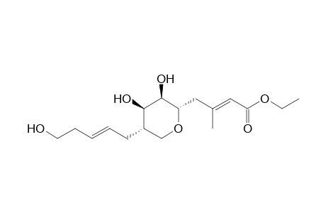 Ethyl 4-[(2S,3R,4R,5S)-3,4-dihydroxy-5-(5-hydroxypent-2-(E)-enyl)tetrahydropyran-2-yl]-3-methylbut-2(E)-enoate