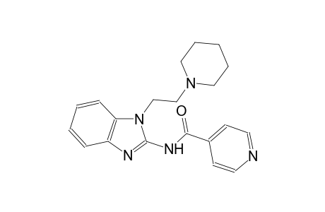 N-{1-[2-(1-piperidinyl)ethyl]-1H-benzimidazol-2-yl}isonicotinamide