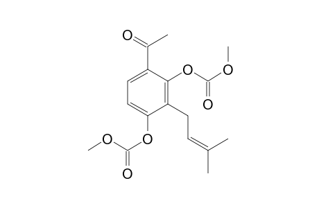 4-acetyl-2-(3-methylbut-2-en-1-yl)-1,3-phenylene dimethyl bis(carbonate)