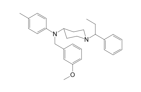N-3-Methoxybenzyl-N-4-methylphenyl-1-(1-phenylpropyl)piperidin-4-amine