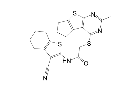 acetamide, N-(3-cyano-4,5,6,7-tetrahydrobenzo[b]thien-2-yl)-2-[(6,7-dihydro-2-methyl-5H-cyclopenta[4,5]thieno[2,3-d]pyrimidin-4-yl)thio]-