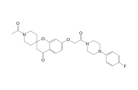 1'-acetyl-7-(2-(4-(4-fluorophenyl)piperazin-1-yl)-2-oxoethoxy)spiro[chroman-2,4'-piperidin]-4-one