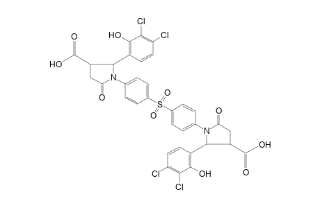 1,1'-(SULFONYLDI-p-PHENYLENE)BIS[2-(3,4-DICHLORO-2-HYDROXYPHENYL)-5-OXO-3-PYRROLIDINECARBOXYLIC ACID]