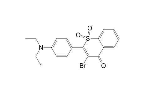 4H-1-Benzothiopyran-4-one, 3-bromo-2-[4-(diethylamino)phenyl]-, 1,1-dioxide