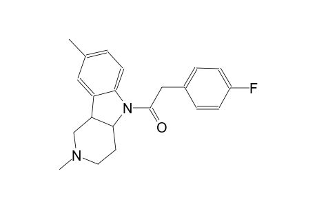 5-[(4-fluorophenyl)acetyl]-2,8-dimethyl-2,3,4,4a,5,9b-hexahydro-1H-pyrido[4,3-b]indole