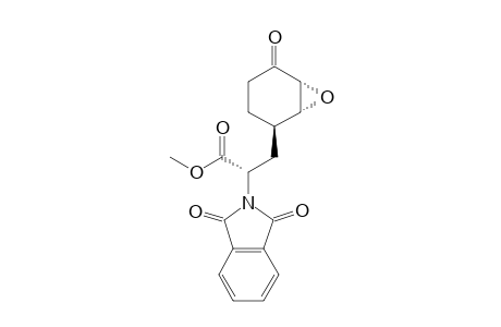 Methyl (aRS,1RS,2RS(2SR),6RS(6SR))-5-oxo-a-phthalimido-7-oxabicyclo[4.1.0]heptane-2-propanoate (more polar diastereomer)