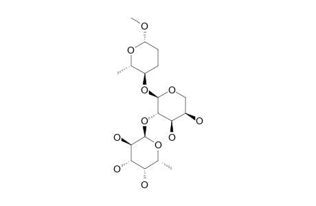 METHYL-2,3,6-TRIDEOXY-4-O-[2-O-(ALPHA-L-FUCOPYRANOSYL)-ALPHA-L-ARABINOPYRANOSYL]-BETA-D-ERYTHRO-HEXOPYRANOSIDE