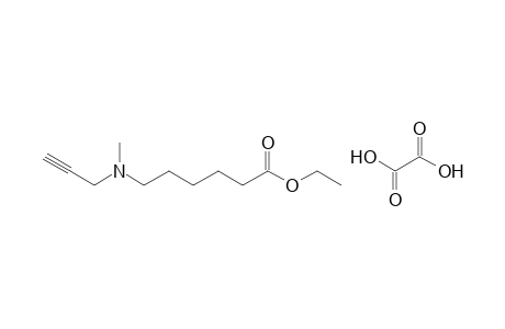 N-Methyl-N-(5-carbethoxy-1-pentyl)propargylamine Oxalate