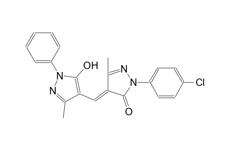 3H-pyrazol-3-one, 2-(4-chlorophenyl)-2,4-dihydro-4-[(5-hydroxy-3-methyl-1-phenyl-1H-pyrazol-4-yl)methylene]-5-methyl-, (4E)-