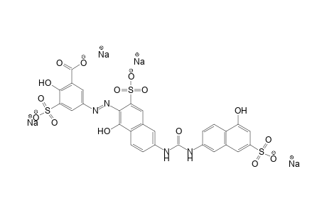Benzoic acid, 2-hydroxy-5-[[1-hydroxy-6-[[[(5-hydroxy-7-sulfo-2-naphthalenyl)amino]carbonyl]amino]-3-sulfo-2-naphthalenyl]azo]-3-sulfo-, tetrasodium salt